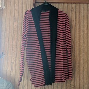 Orange and black stripe cardigan